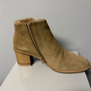 COCLICO Light Brown Suede Ankle Boots